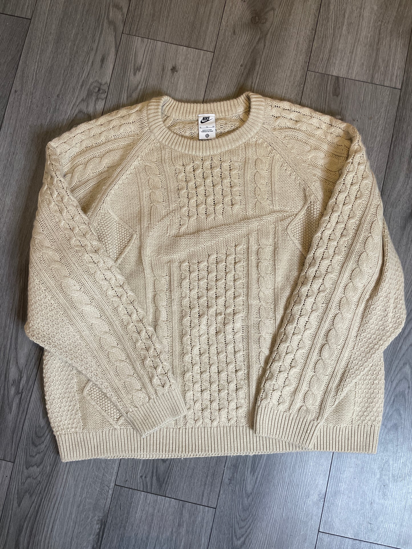 Nike cable knit sweater