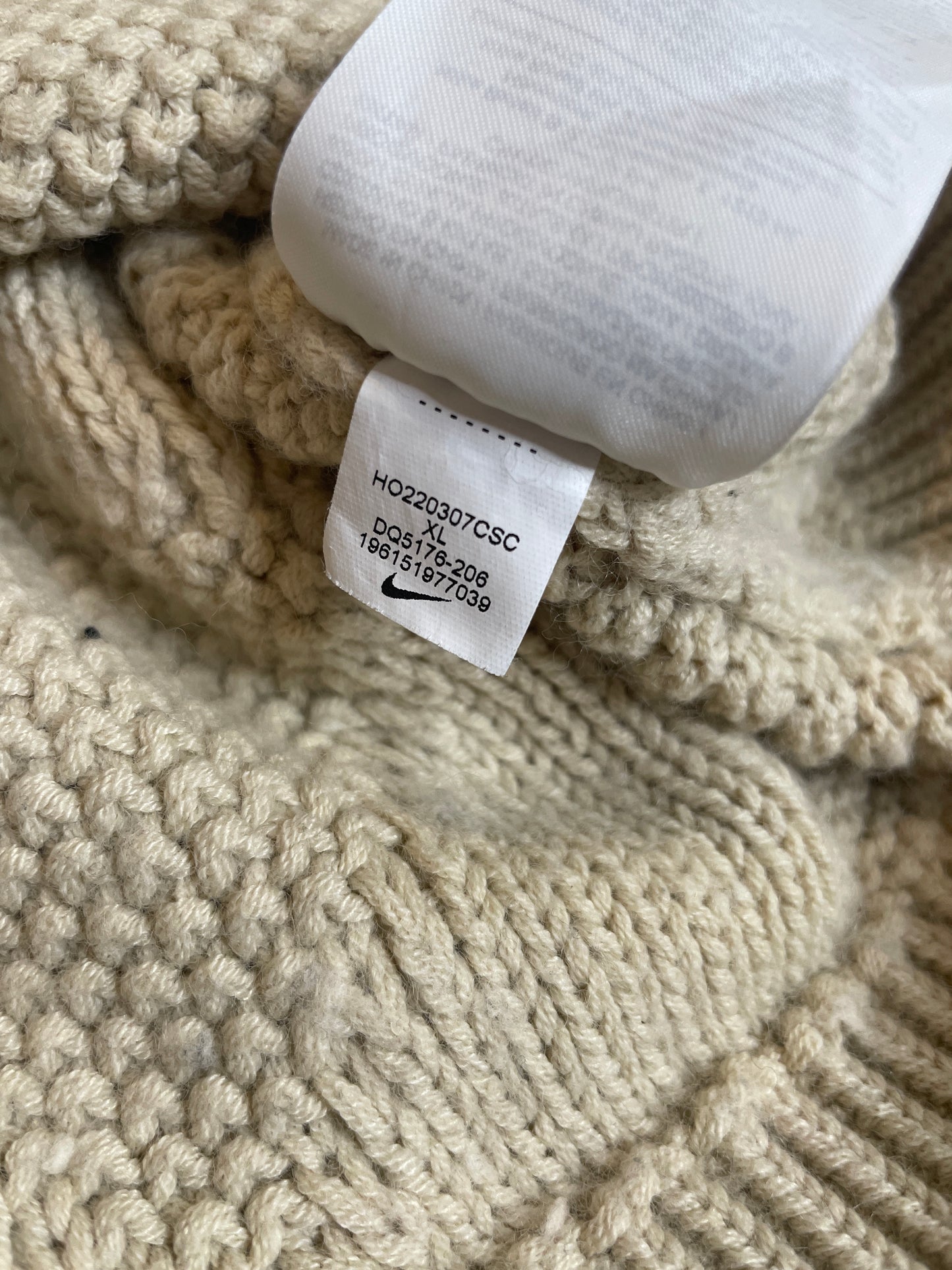 Nike cable knit sweater