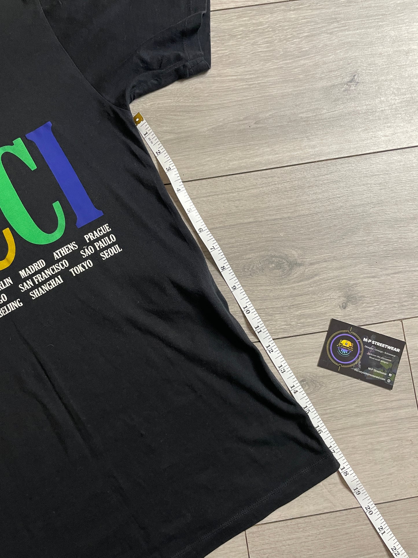 Gucci Cities Rainbow Logo Tshirt (S)