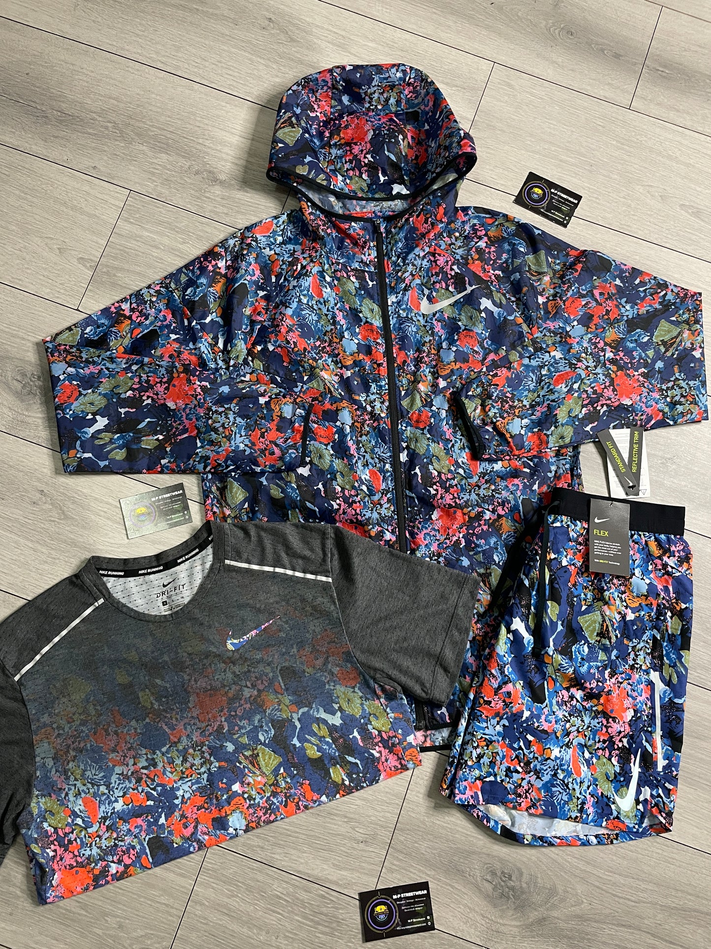 Nike Floral 3pc Set Blue (S)
