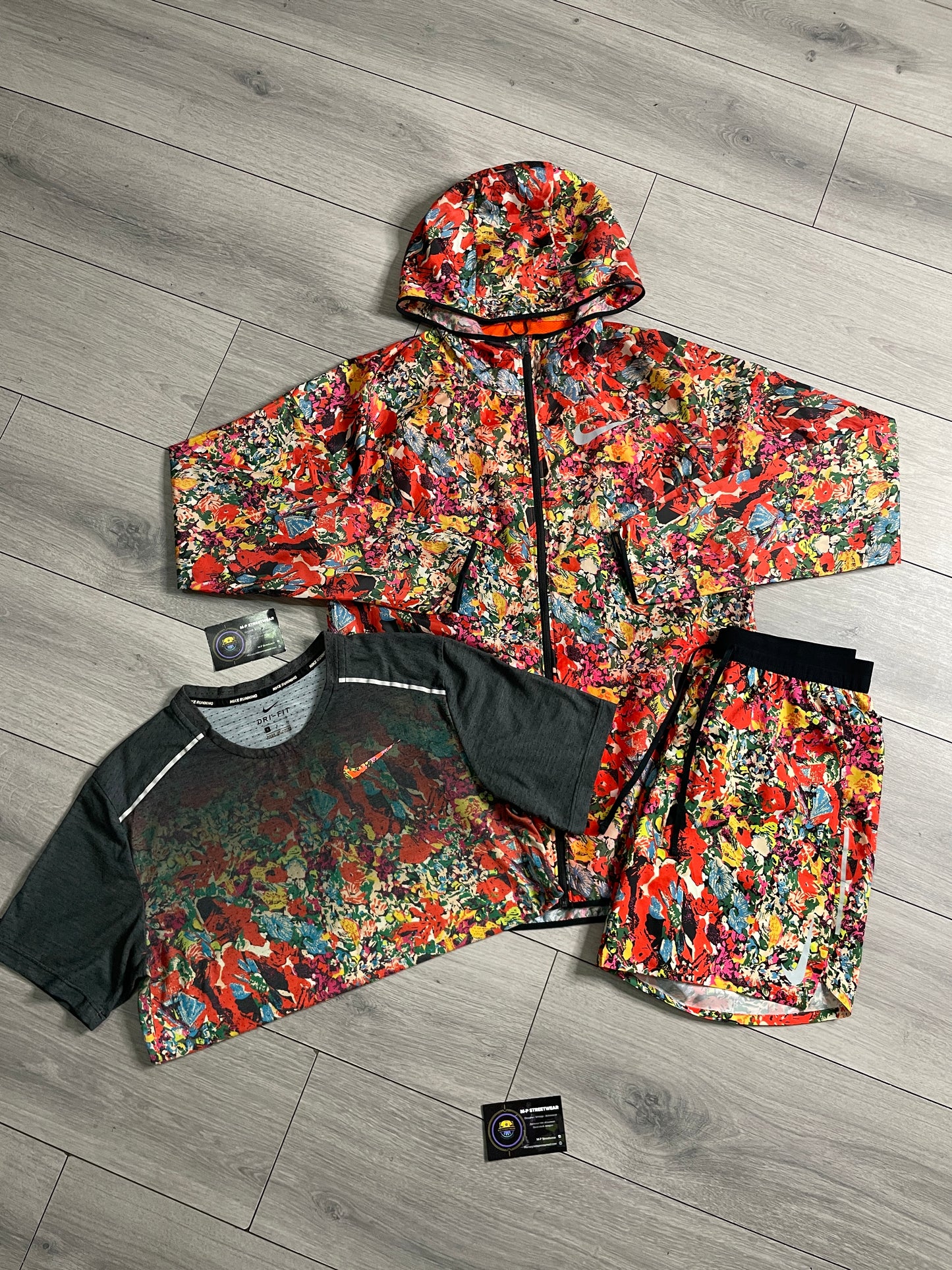 Nike Floral 3pc Set Red (S)