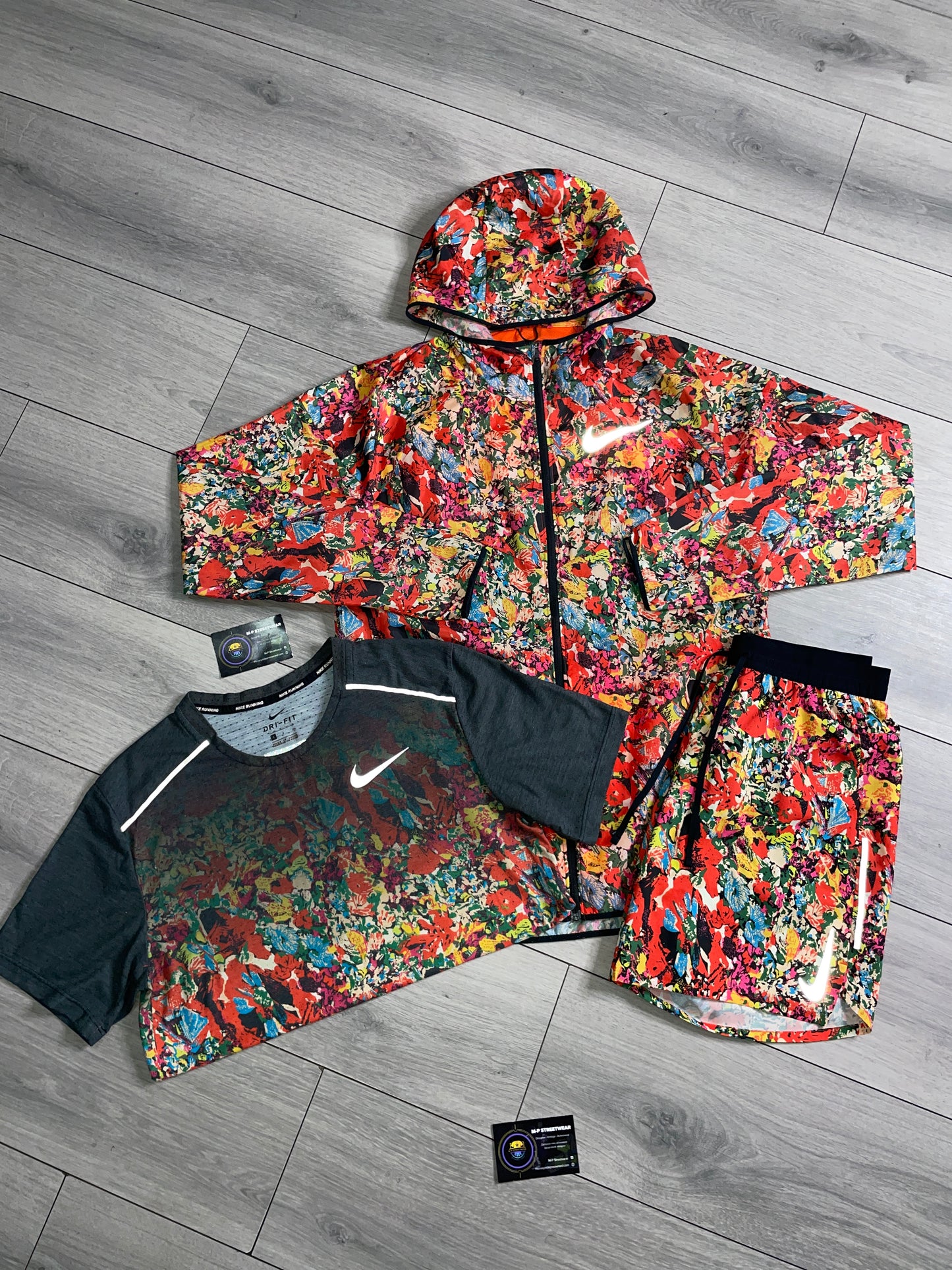 Nike Floral 3pc Set Red (S)