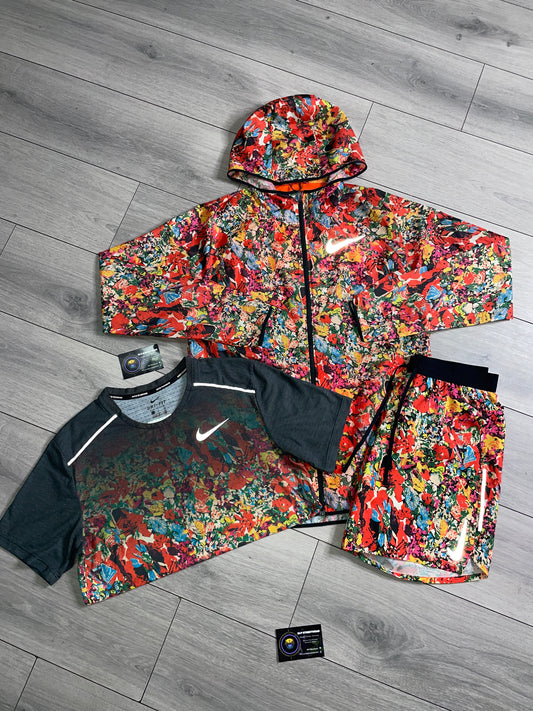 Nike Floral 3pc Set Red (S)