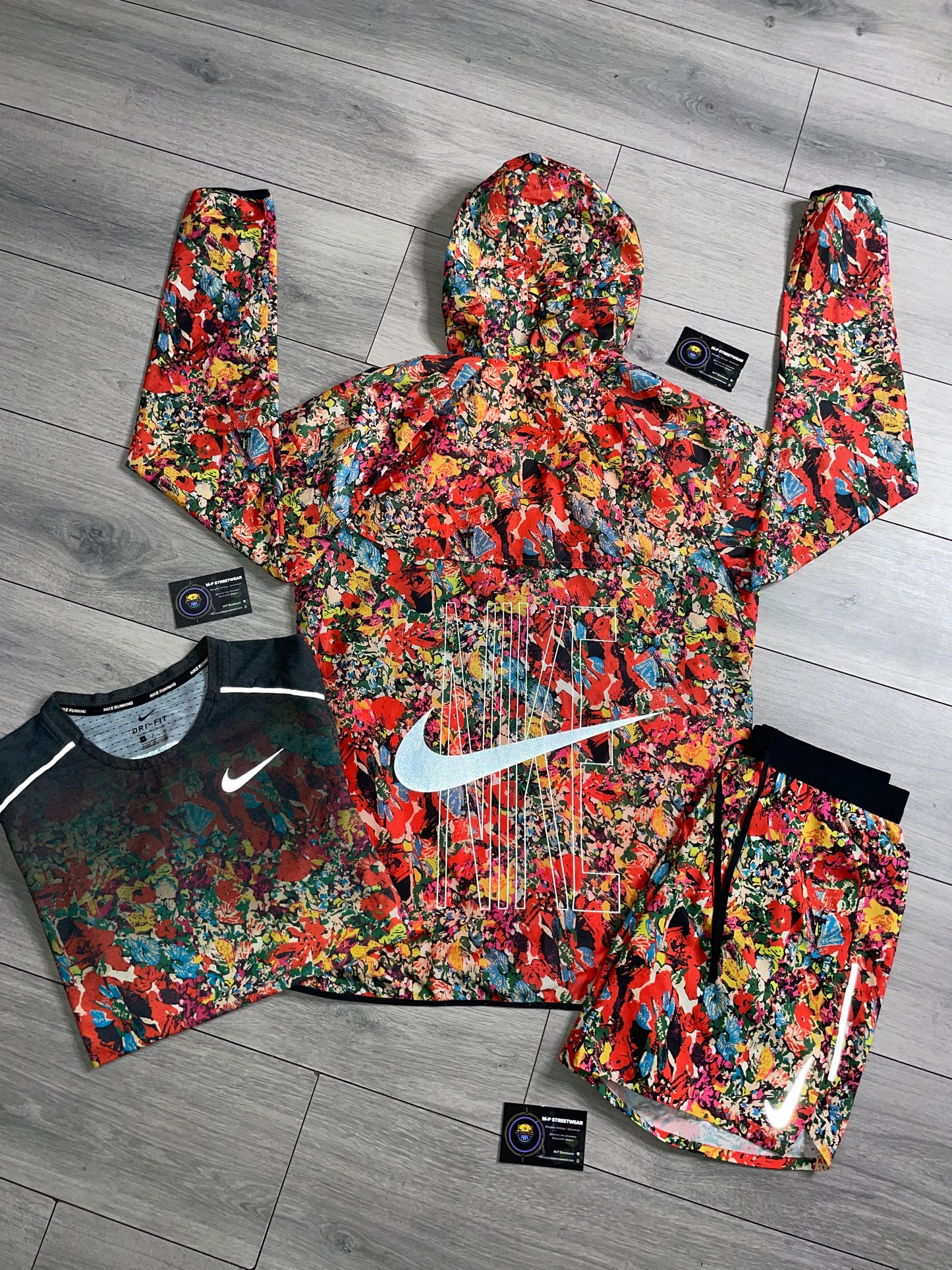 Nike Floral 3pc Set Red (S)