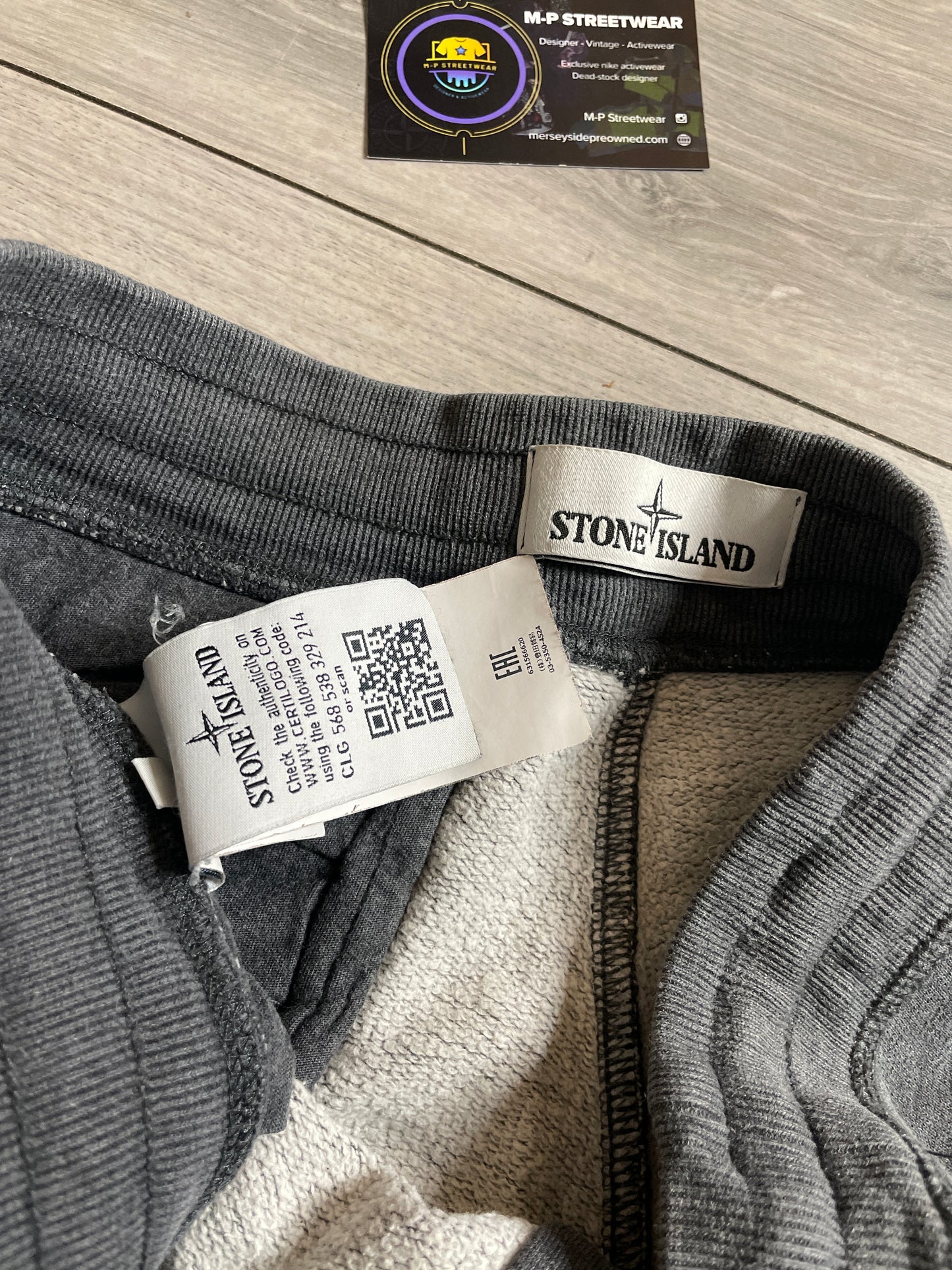 Stone Island jogger shorts grey