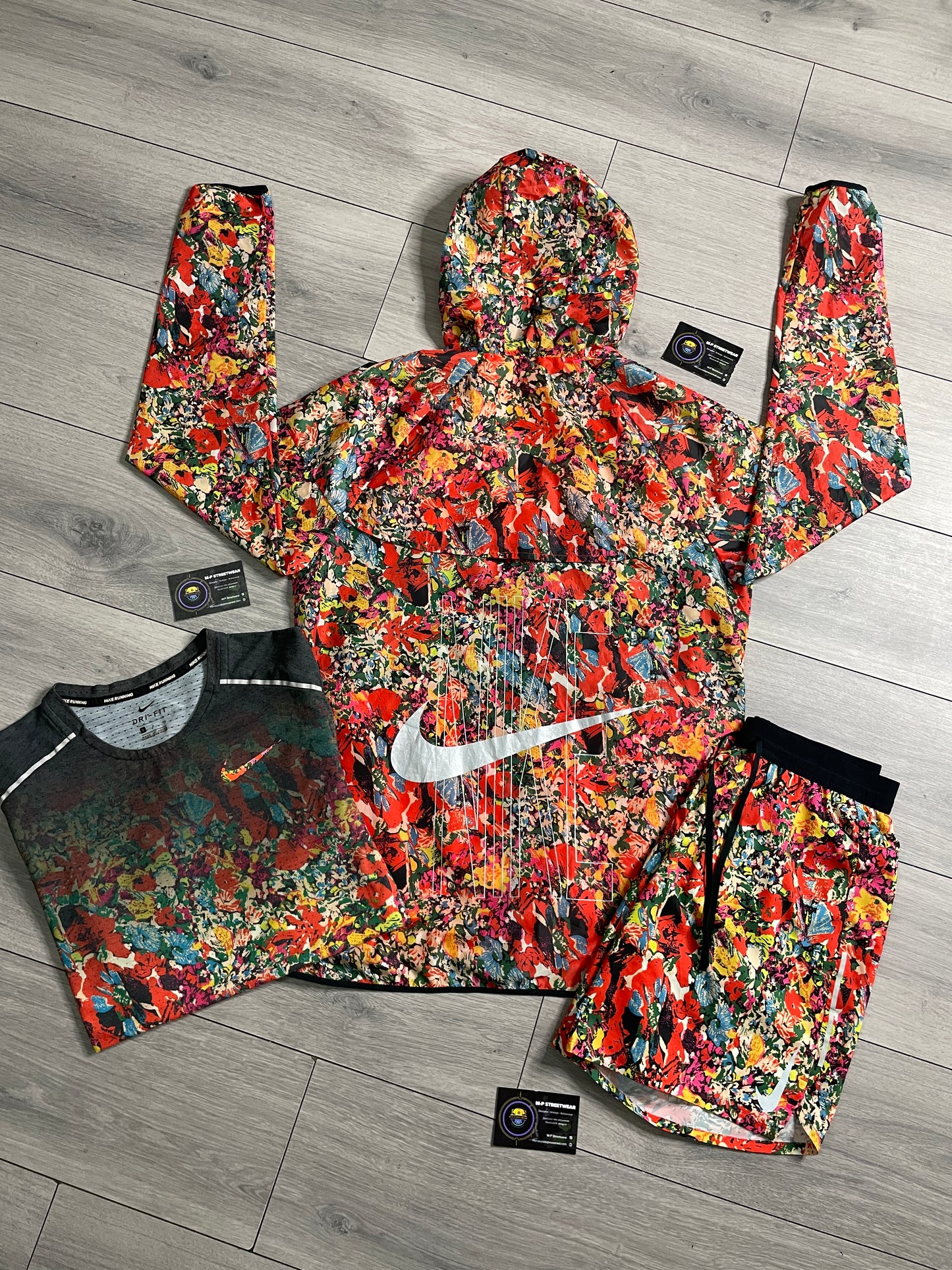 Nike Floral 3pc Set Red (S)