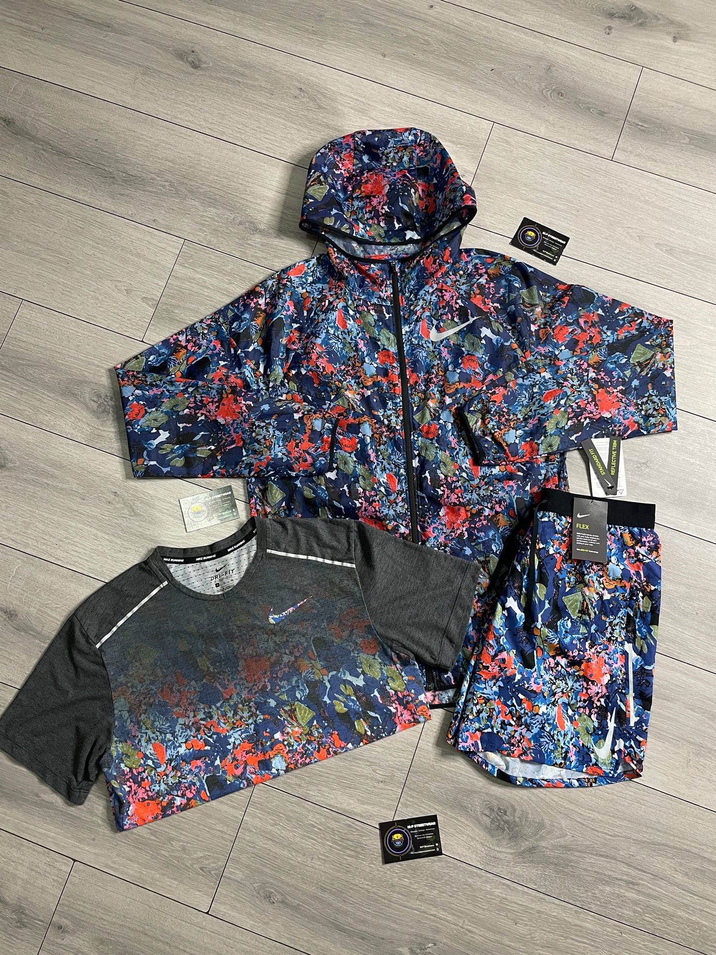 Nike Floral 3pc Set Blue (S)