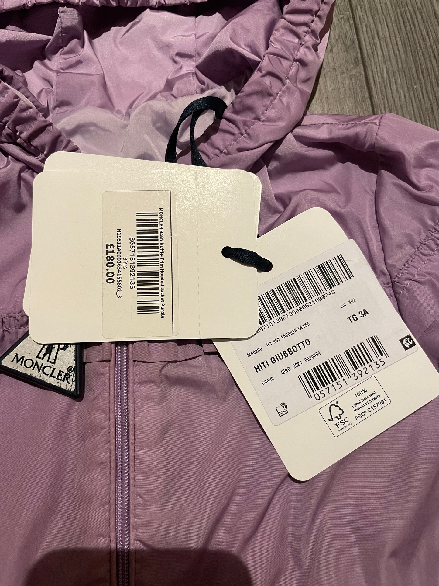 Moncler Windbreaker girls purple