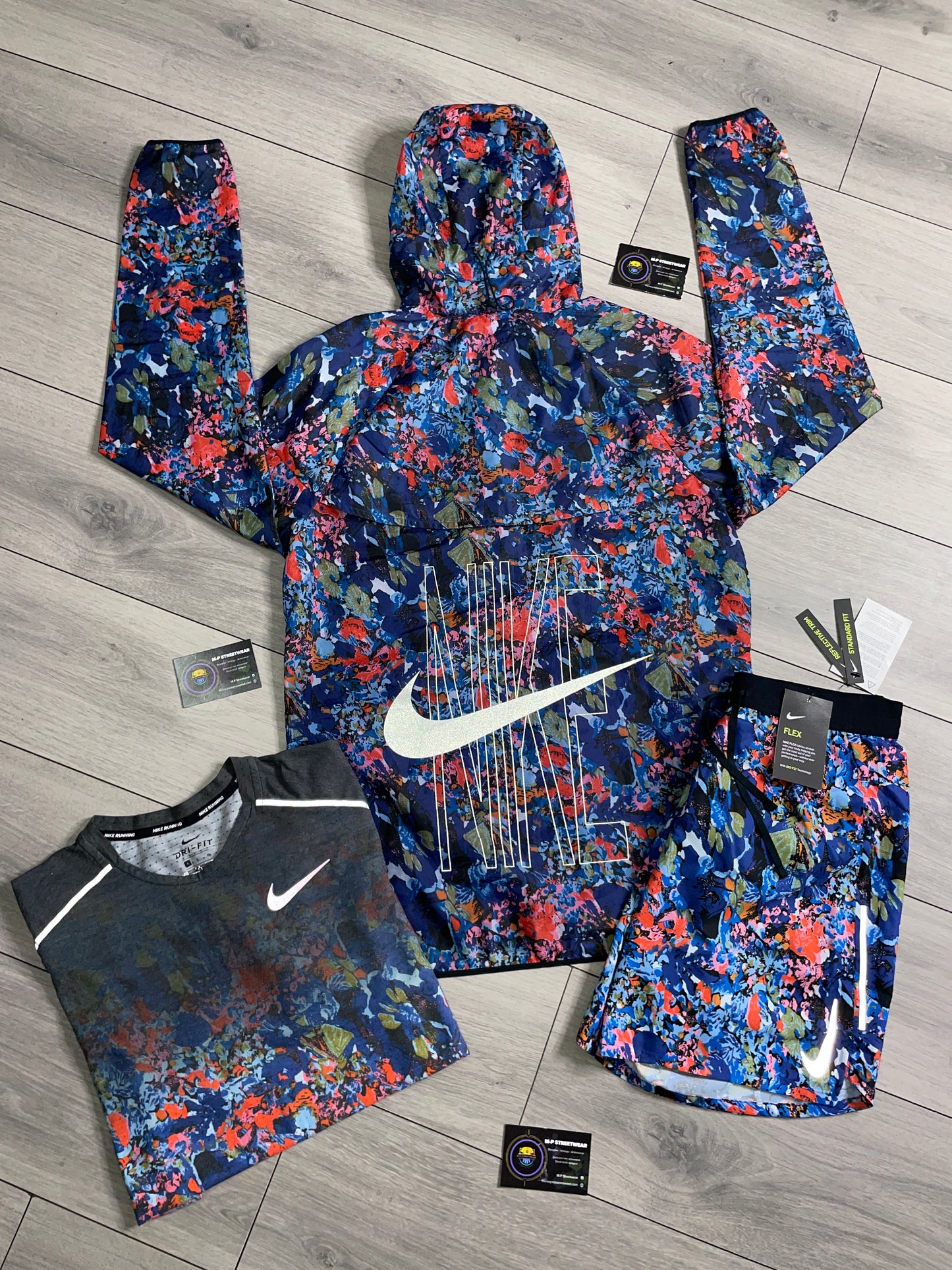 Nike Floral 3pc Set Blue (S)
