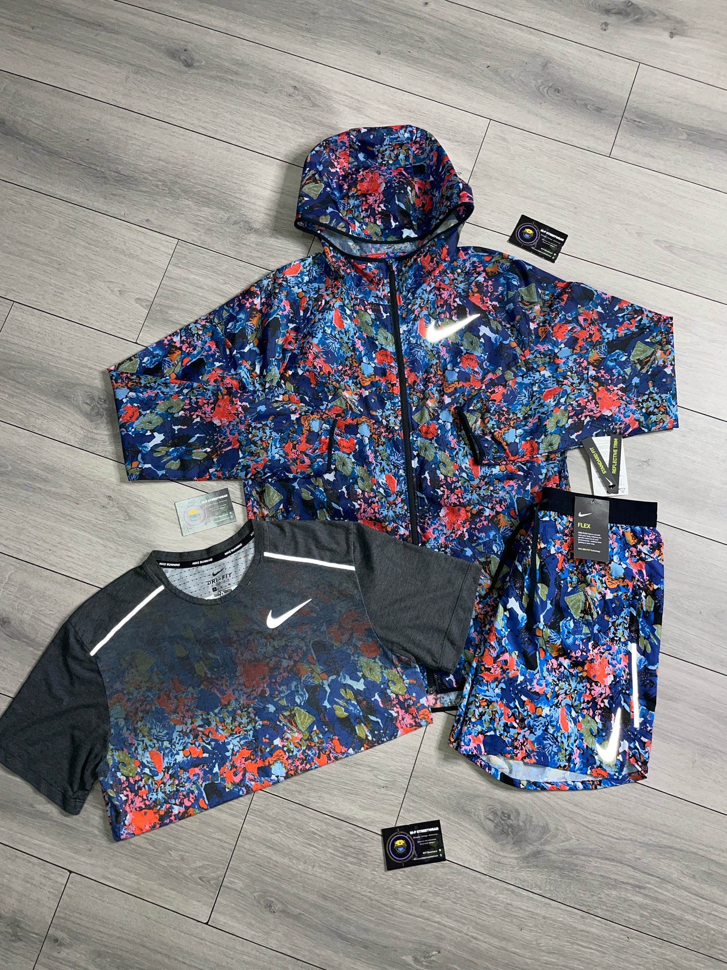 Nike Floral 3pc Set Blue (S)
